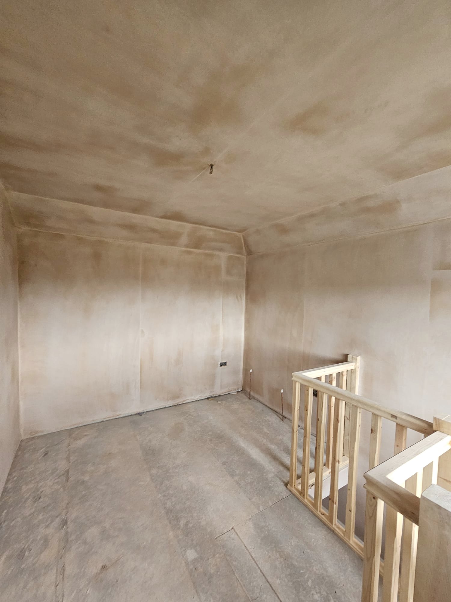 Loft bedroom plastered, ready for decorating by D Whitley Plastering