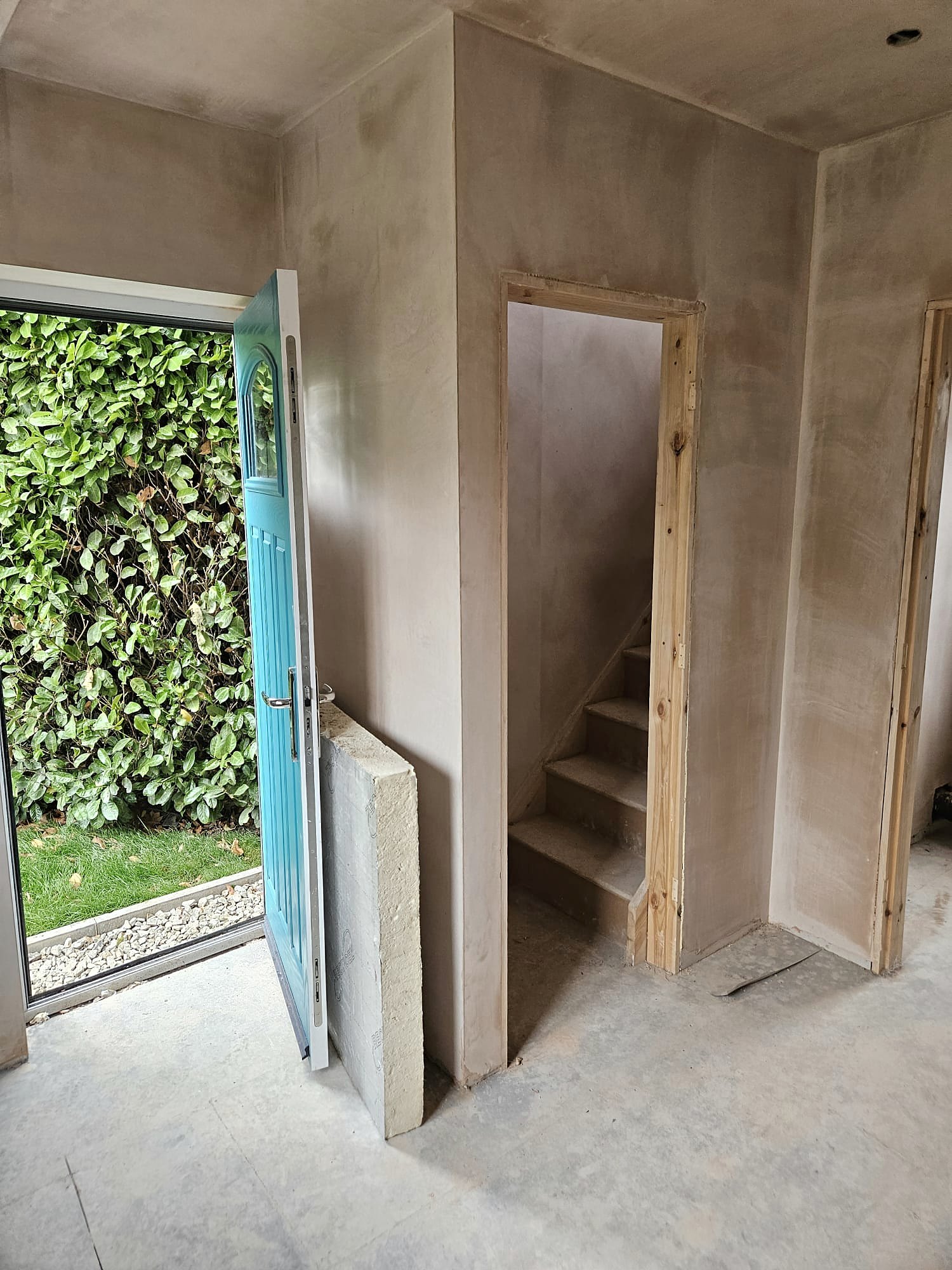 Hallway and staircase fully re-plastered by D Whitley Plastering